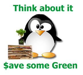 Think about it. :) Save some green and do your part.